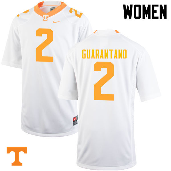 Women #2 Jarrett Guarantano Tennessee Volunteers College Football Jerseys-White